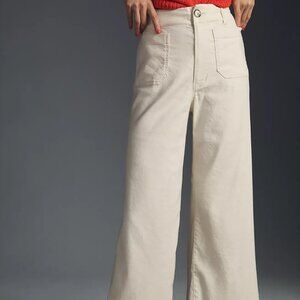 Anthropologie Colette Pant in Linen, Size 29, Off White